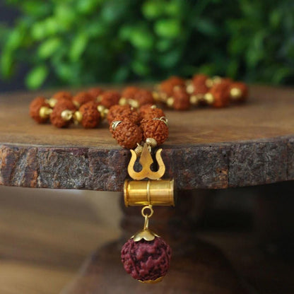 Shiv Trishul Penfant with Rudraksha Chain