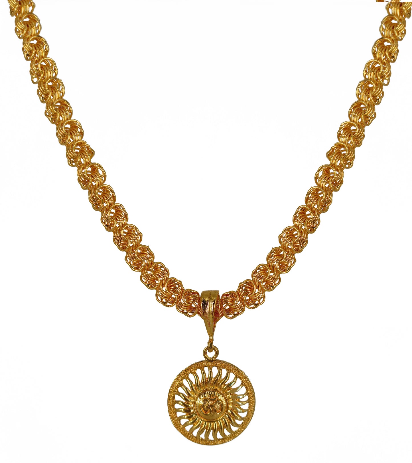 Luxurious Men's Gold Plated Pendant With Chain Vol 2