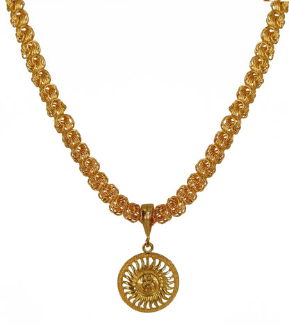 Luxurious Men's Gold Plated Pendant With Chain Vol 2